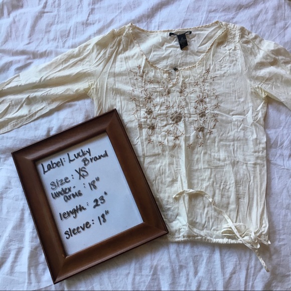 SOLD✖️ Lucky Brand Peasant Blouse - Picture 6 of 7